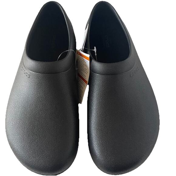 Crocs Adult On The Clock Clogs Slip On Slip Resistant Work Black Mens Size 12 - Picture 6 of 8